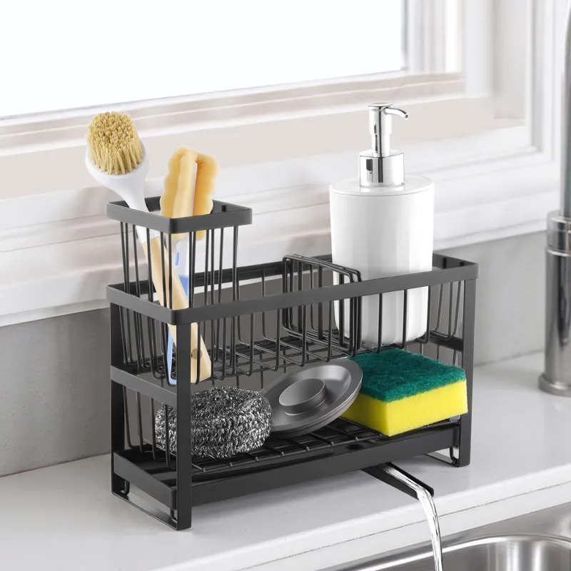 kitchen sink caddy organizer – sponge & brush holder kitchen sink caddy organizer – sponge & brush holder