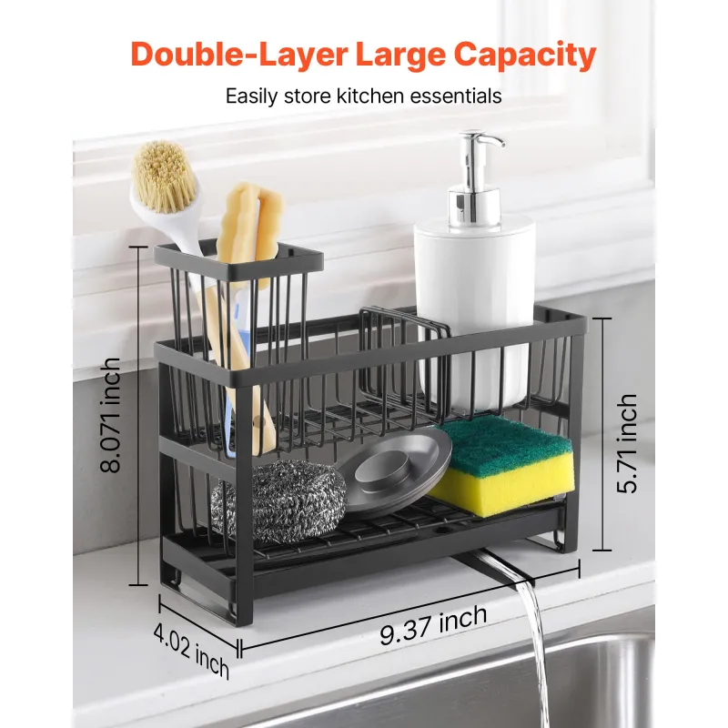 kitchen sink caddy organizer – sponge & brush holder kitchen sink caddy organizer – sponge & brush holder